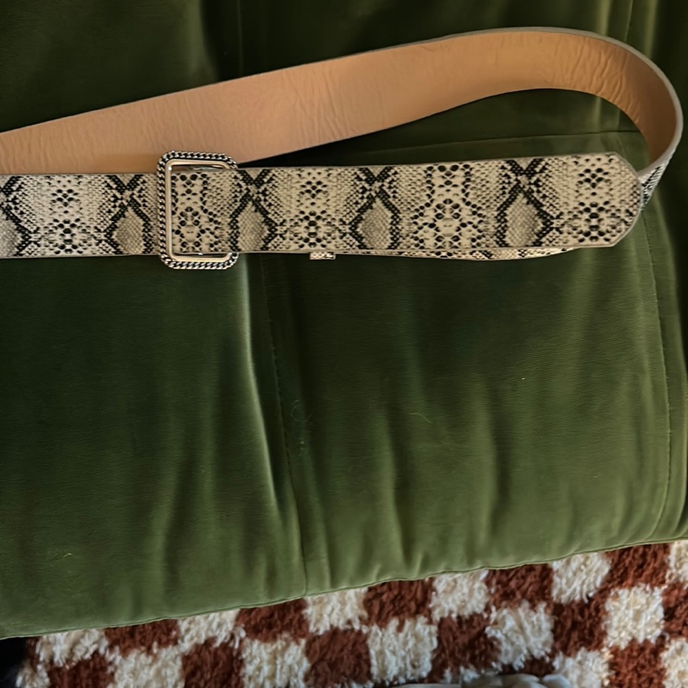 Vegan leather snake belt